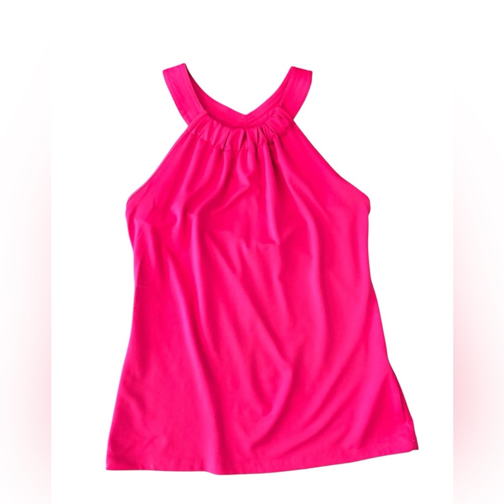 Cache Pink Ruched Sleeveless Tank Top